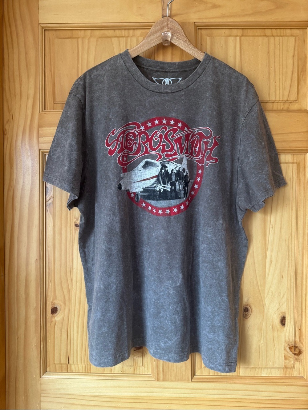 Aerosmith Vintage Grey Wash Short Sleeve Graphic Tee size 3XL